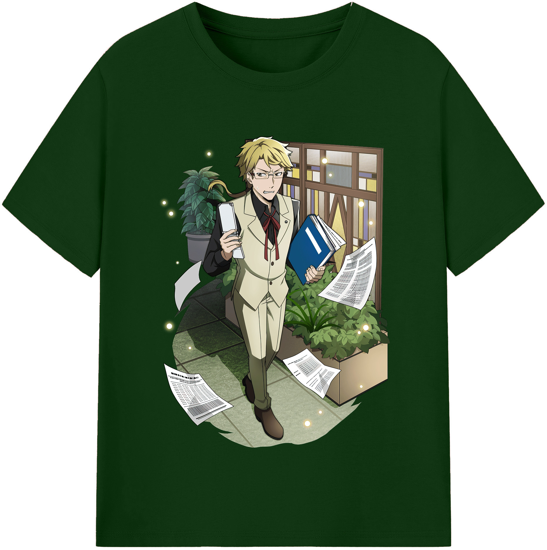 （画像用） 文豪ストレイドッグス Bungo Stray Dogs 綿100％半袖Tシャツ（フロントプリント）